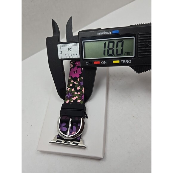 Kate Spade New York Black Pink Floral Silicone Apple Watch Band 38mm 40mm - Picture 5 of 6